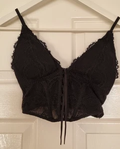 Hollister Lace corset top UK size XS black - Picture 1 of 2