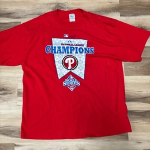 Philadelphia Phillies Shirt Mens XL 2008 World Series Crewneck T Shirt Majestic - Picture 1 of 10