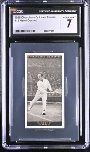 HENRI COCHET #12 1928 Churchman LAWN TENNIS #12 CGC 7 NM - Picture 1 of 2
