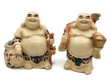 Feng Shui Laughing Buddha Set Health Longevity Prosperity Abundance Good Fortune
