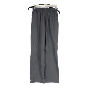 Landau Medium Petite Gray Elastic Waist Medical Scrub Pants - Picture 1 of 7
