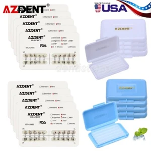AZDENT Dental Ortho Braces Brackets Metal Mini Roth.022 Hooks 3 4 5 / Ortho Wax - Picture 1 of 17