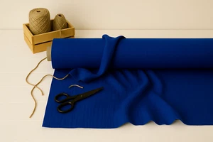 Duke Blue Cotton-Linen Fabric by the Yard – Apparel, Home Décor & DIY Projects - Picture 1 of 10