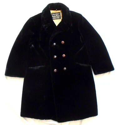 Abrigo chaquetón vintage años 60 70 Borg-Alaskan por Stanley Blacker 44 piel sintética Foto 1 de 4