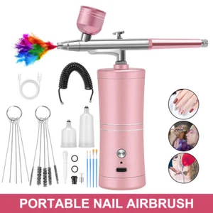 Rechargable Airbrush Kit with Compressor Spray Kit for Nail Art, Cake, Painting - Picture 1 of 13