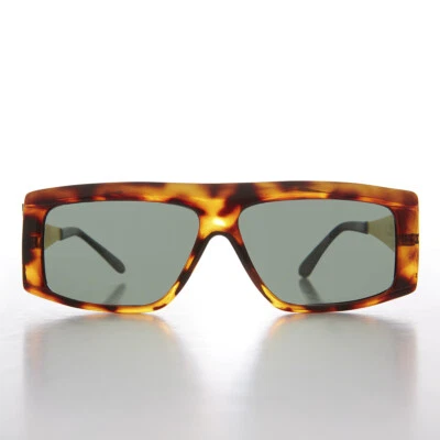 Gafas de sol Tortuga Flat Top Rapero con templos anchos dorados - Daytona Foto 1 de 3