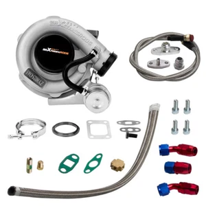 Upgrade T04e T3 A/r.63 420hp Stage Iii Boost Turbocharger Oil Feed+drain Line - Picture 1 of 10