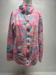 Chaqueta Lilly Pulitzer Leona Popover Rosa Positivo Rosa Neón Azul Talla Mediana - Imagen 1 de 9