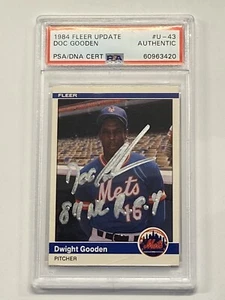 DWIGHT GOODEN 1984 Fleer Update #U43 RC Auto Autograph New York Mets PSA DNA - Picture 1 of 2