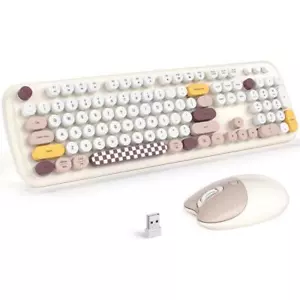 MOFII Wireless Keyboard and Mouse Combo, 2.4G Full-Size Retro Typewriter Compute - Picture 1 of 134