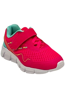 Zapatilla deportiva para correr Fila Vernato 8 cierre Stay-Put rosa para niñas pequeñas Foto 1 de 3