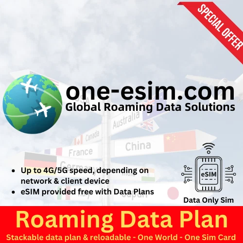 P1 eSIM Global Travel Roaming Data Package for Mobile Devices - Image 1 of 1