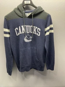 Vancouver Canucks Hoodie Mens Medium Blue Hockey Sweater Sweatshirt NHL - Picture 1 of 7