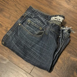 Pantalones de mezclilla Urban Pipeline relajados bootcut lavados oscuros para hombre talla 34 x 30 - Imagen 1 de 8