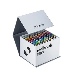 KARIN Realbrush PRO Mega Caja con 60 Colores, Estuche Exclusivo 3 Blenders - Imagen 1 de 3