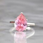 Certified Natural Pink Sapphire 925 Starling Silver Handmade Ring Gift Free Ship