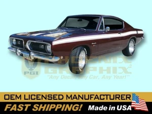 1969 Plymouth Barracuda 'Cuda 318 340 383 Decals Graphics Upper Body Stripes Kit - Picture 1 of 1