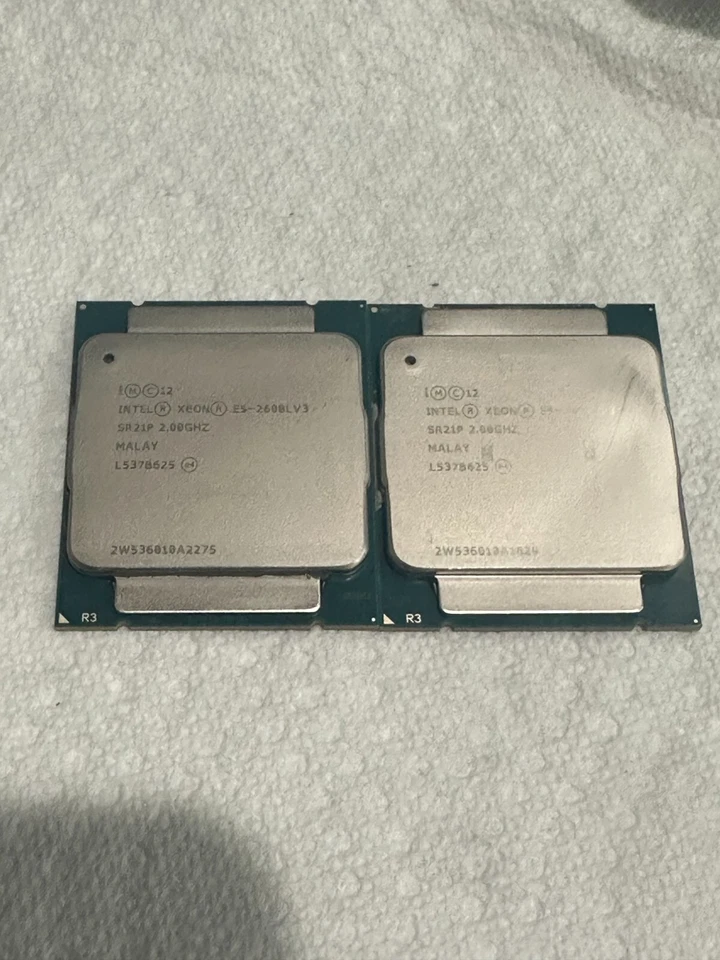 Lote de 2 CPUS de servidor Intel Xeon E5-2608L V3 SR21P 2,0 GHz Foto 1 de 1