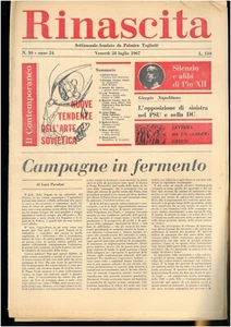 Wöchentliche Wiedergeburt gegründet von Palmiro Togliatti Nr. 30 28. Juli 1967 - Bild 1 von 1
