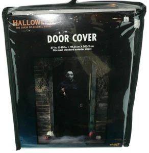 Halloween Michael Myers Door Cover Decoration Party Banner Slasher Horror Movie - Picture 1 of 3