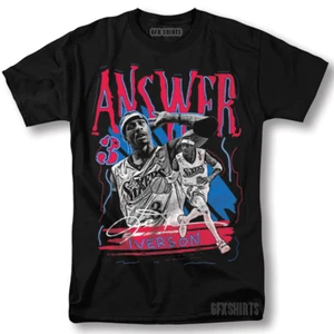 Allen Iverson The ANSWER shirt, AI3 Allen Iverson T-Shirt Poster Graphic tee - Picture 1 of 1