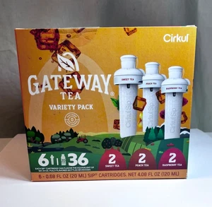 ZWEI Cirkul Gateway Tee aromatisierte Wasserkartusche VERSCHIEDENE PACKUNGEN 6er Pack Verwendbar bis 12/26 - Bild 1 von 2