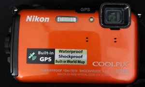 Cámara digital Nikon COOLPIX AW100 16,0 MP - naranja probada funciona - Imagen 1 de 2