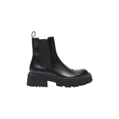 Botas Chelsea de couro Balenciaga nova na caixa sola robusta trator preto tamanho 40 - Imagem 1 de 4