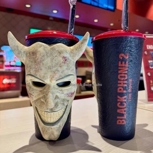 Vaso de terror Cinemark negro con 2 pinzas para teléfono - Imagen 1 de 3
