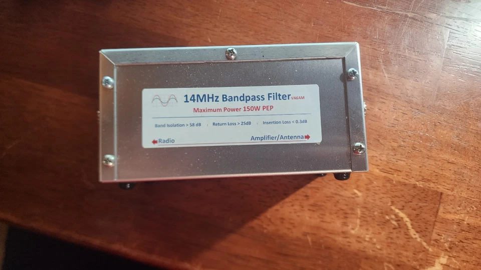 Filtro de paso de banda de 14 MHz VA6AM Foto 1 de 1