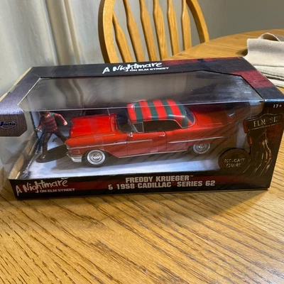 NIGHTMARE ON ELM STREET Freddy Krueger JADA 1958 Cadillac Die-Cast Horror - Image 1 of 4