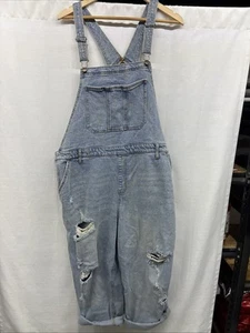Wild Fable Denim Overalls Distressed Grunge Ripped Shredded Casual Baggy 2X - Picture 1 of 5