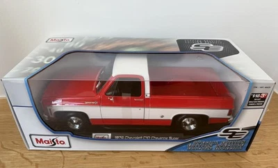 Maisto 1:18 литой специальный выпуск 1974 Chevrolet C10 Cheyenne супер пикап - Изображение 1 из 4