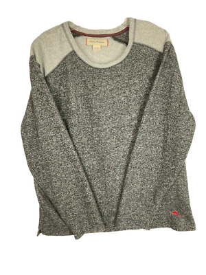 Tommy Bahama Herren Pullover XL Fleecepullover Blau Grau Langarm Freizeit Warm - Bild 1 von 4