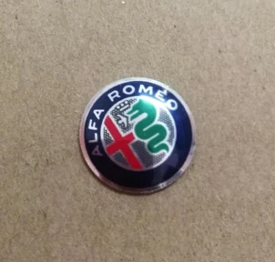 5pcs Alfa Romeo Key Fob Badges 15mm Emblems Stickers Gold Logo Mito 147 156 - image 1 of 3