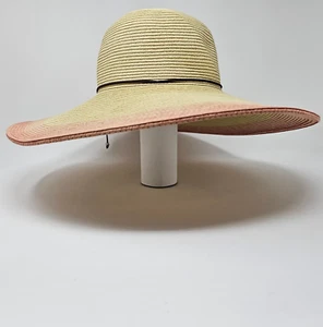 Cappello C Exclusives donna beige rosa floppy ombretto cappello sole spiaggia piscina festival - Foto 1 di 17