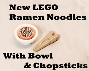 New LEGO Chinese Food RAMEN in a Bowl with Chopsticks Asian Cuisine NOODLES Peas - Picture 1 of 1