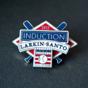 2012 Baseball HOF Induction Press Pin - Barry Larkin / Ron Santo - Bild 1 von 2