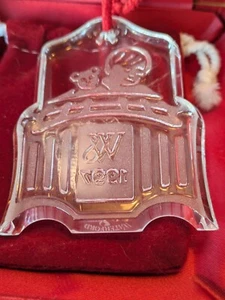 Waterford Christbaumschmuck Teddybären im Bett verschachtelt 1997 - Bild 1 von 4
