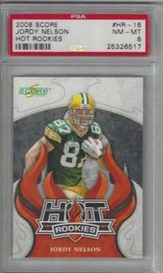 2008 Score Hot Rookies #16 Jordy Nelson PSA 8 Nm-Mt RC Rookie - Bild 1 von 2