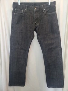 Levi's Mens 514 Black Jeans Straight Leg 36x32 Denim - Picture 1 of 10