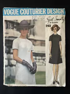 2103 Vogue Couturier Design Sewing Pattern One-Piece Dress Sz 16 Bust 38 Hip 40 - Picture 1 of 2