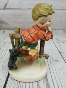 Vintage Napco Figurine "Pant-ing" Boy with Dog AHIJ Rare Figurine from Napco - Picture 1 of 11
