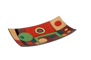 Obstschale handbemalte Keramik 37cm MAGU "SAMBA" - Imagen 1 de 1