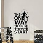 Start Workout Exercise Quote Vinyl Art Sticker Home Room Gym Wall Decal Decor