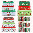 9 Pack Christmas Cookie Tin Container with Lid Decorative Cookie Gift Tin 3 S...