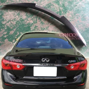 Carbon Fiber V type trunk spoiler for Infiniti 2014~2022 Q50 4D sedan ◎ - Foto 1 di 5