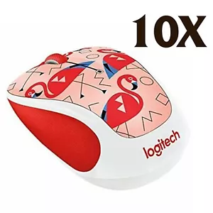 10X Logitech Play Collection M317C Wireless Optical Mouse Flamingo - Picture 1 of 2