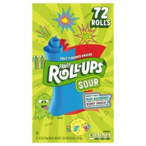 Fruit Roll-Ups Sour Variety Pack - 72 ct of Fun & Flavorful Snacks Candy - Picture 1 of 3
