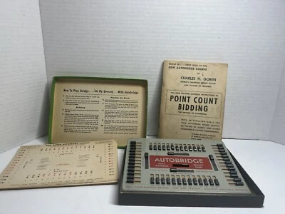 Vtg Charles Goren Autobridge PGA Advanced Set Play Yourself Bridge Game 1950s - Image 1 of 4